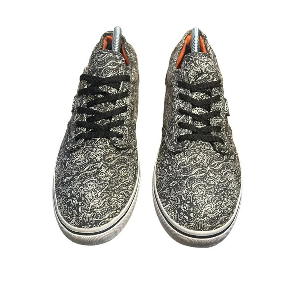 VANS‎ Atwood Low Paisley Henna Black white Canvas Sneakers Women's Size 11 - Picture 4 of 9